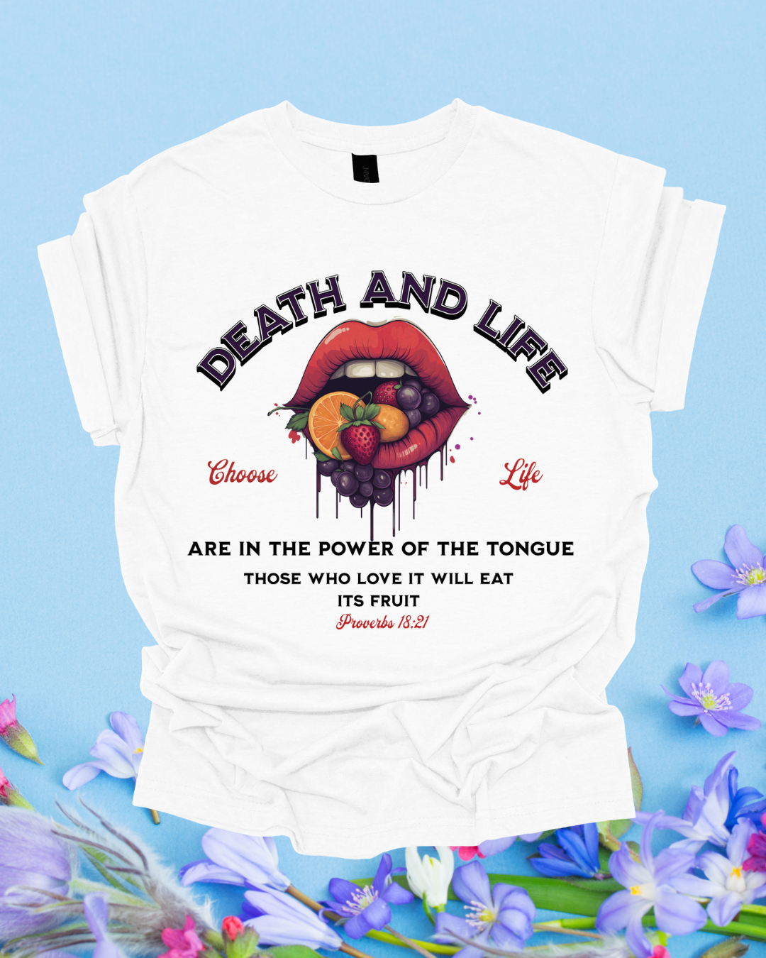 'Death and Life' Unisex Heavy Cotton Tee - Inspirational Graphic T-Shirt for Self-Expression and Motivation
