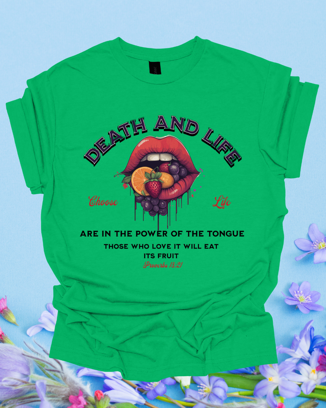 'Death and Life' Unisex Heavy Cotton Tee - Inspirational Graphic T-Shirt for Self-Expression and Motivation