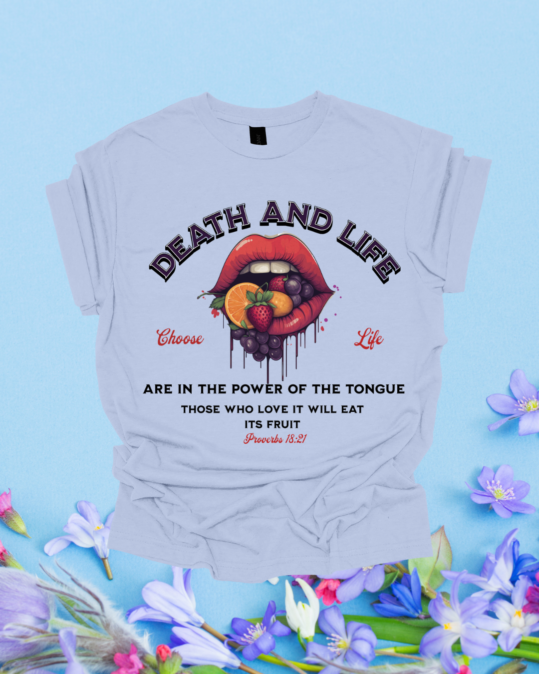 'Death and Life' Unisex Heavy Cotton Tee - Inspirational Graphic T-Shirt for Self-Expression and Motivation