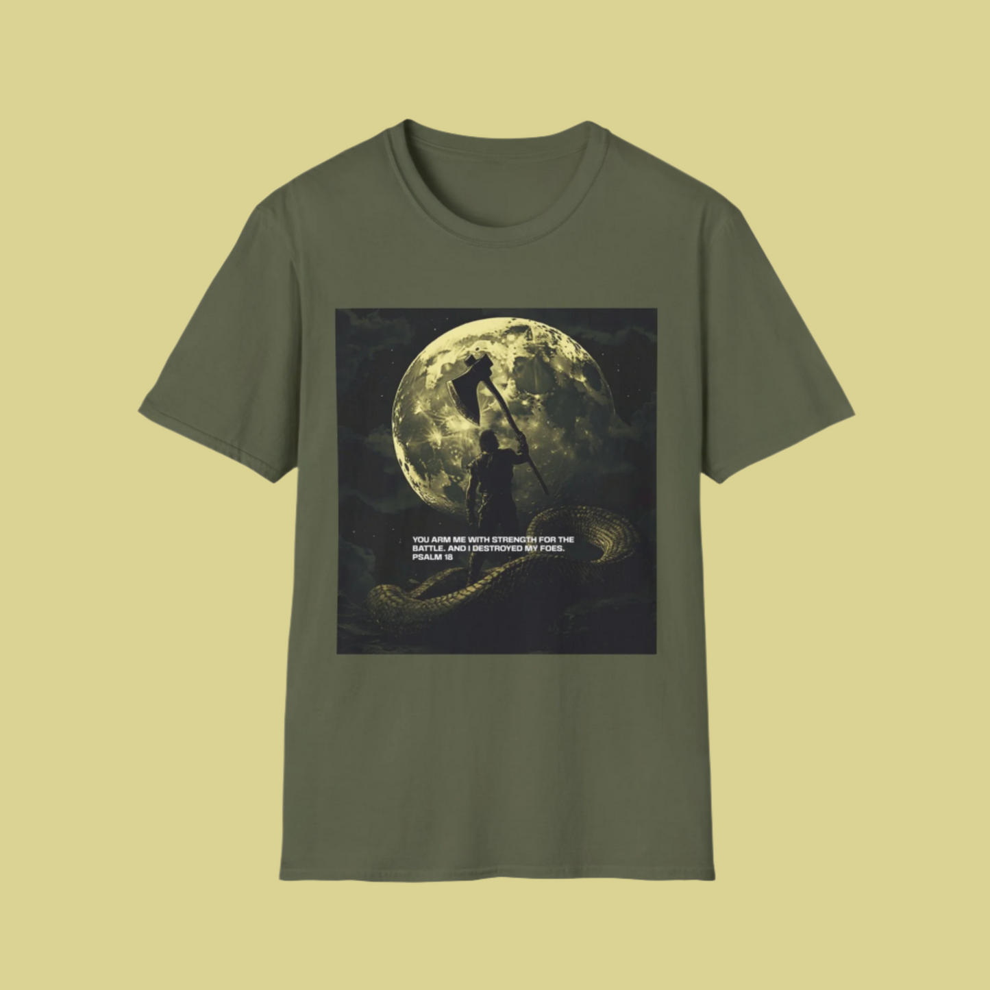 Eternal King Unisex Softstyle T-Shirt, Christian Scripture Tee, Religious Graphic Shirt, Psalm 18 Gift, Bible Verse Top