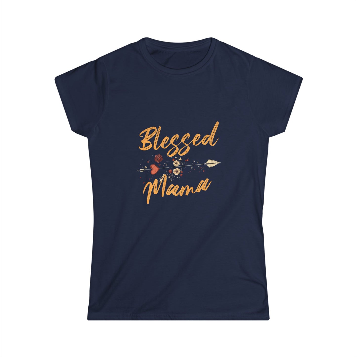 Blessed Mama Women's Softstyle Tee - Perfect Gift for Moms