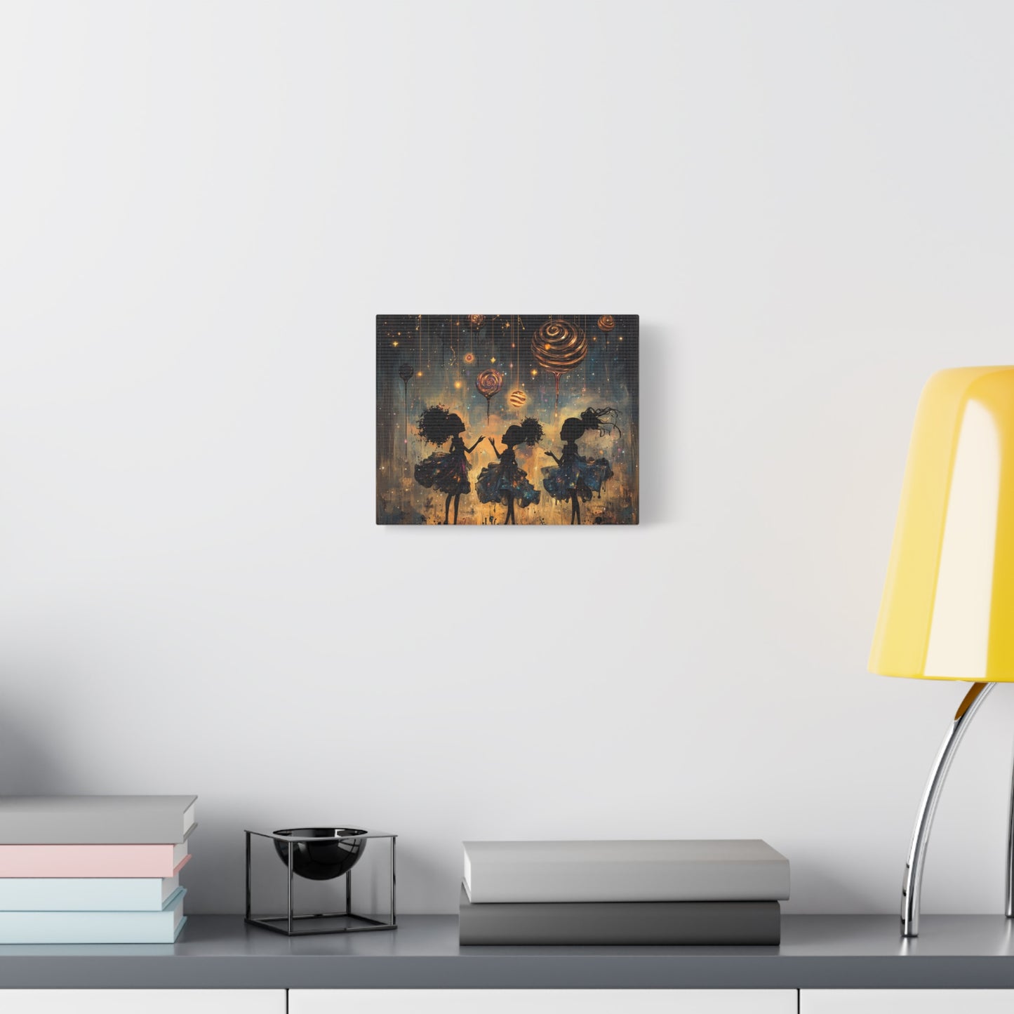 Canvas Print - Three Sisters Playing Among the Stars and Candy Planets
