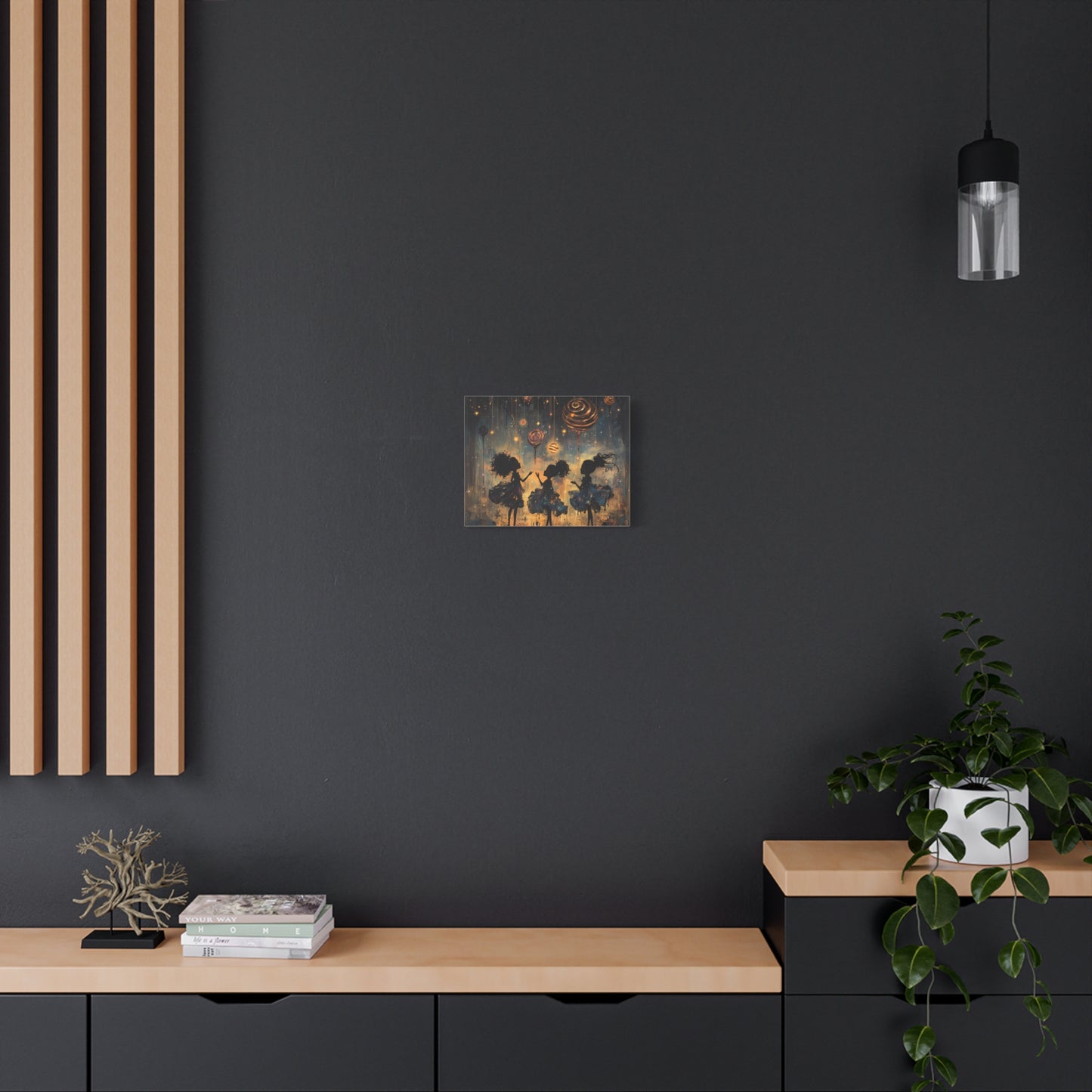 Canvas Print - Three Sisters Playing Among the Stars and Candy Planets