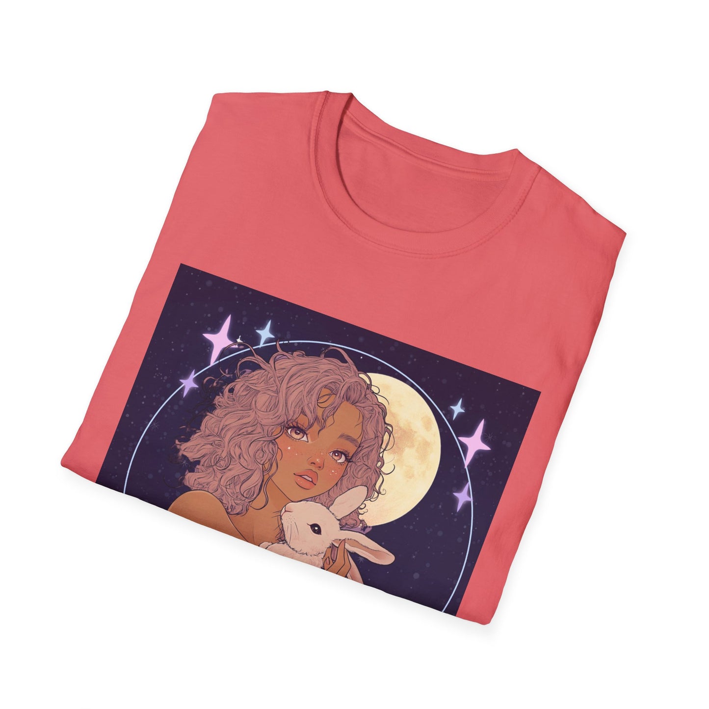 Grace Upon Grace Unisex Softstyle T-Shirt - Cozy Rabbit Illustrative Tee