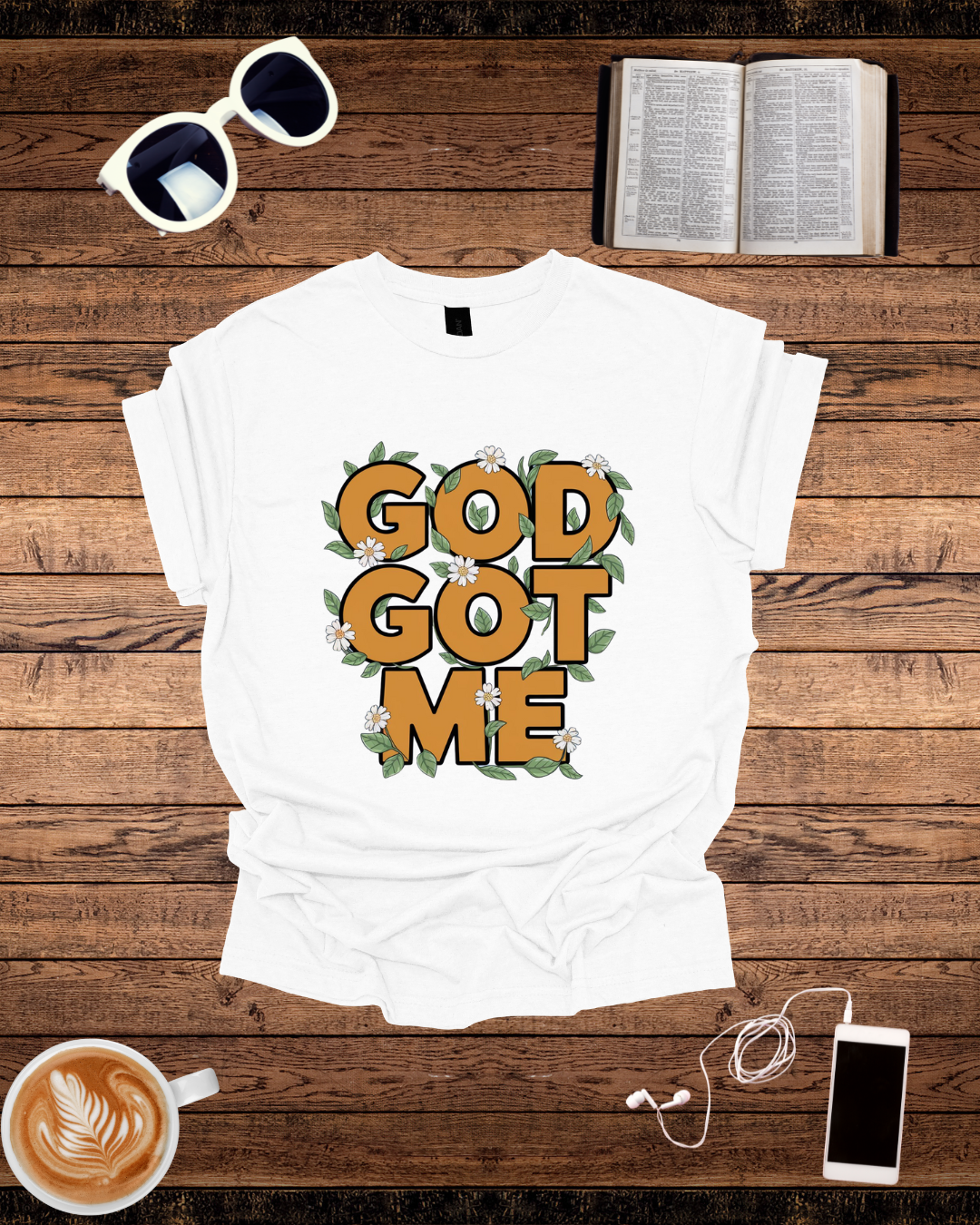Graphic Tee: God Got Me Inspirational Women's Softstyle T-Shirt