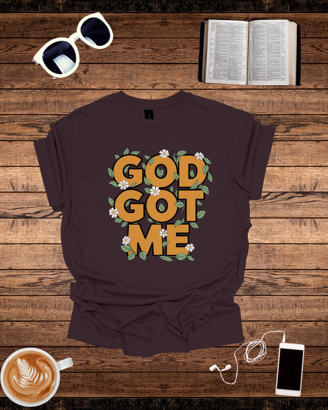 Graphic Tee: God Got Me Inspirational Women's Softstyle T-Shirt
