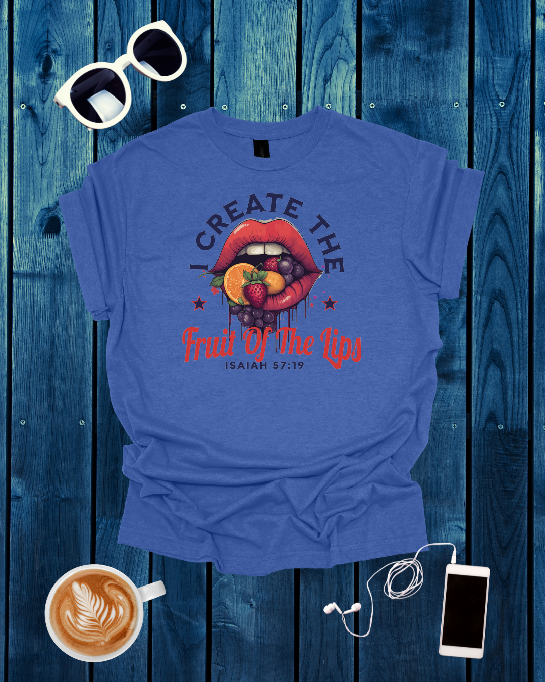 I Create The Fruit Of The Lips Unisex Softstyle T-Shirt - Inspirational Graphic Tee