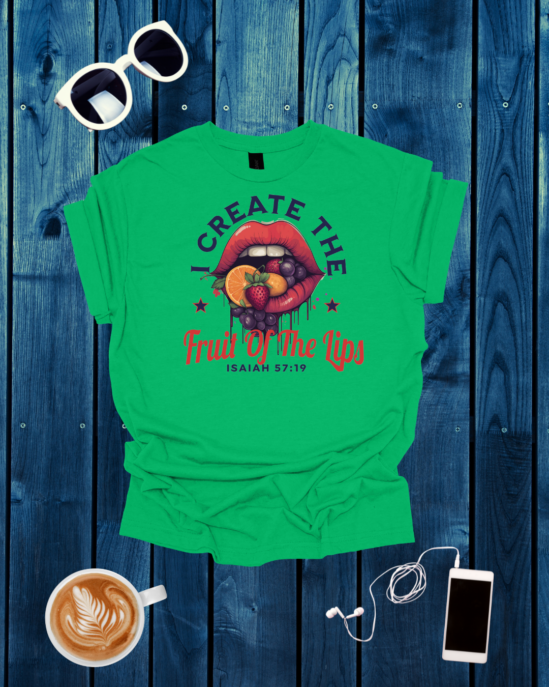I Create The Fruit Of The Lips Unisex Softstyle T-Shirt - Inspirational Graphic Tee