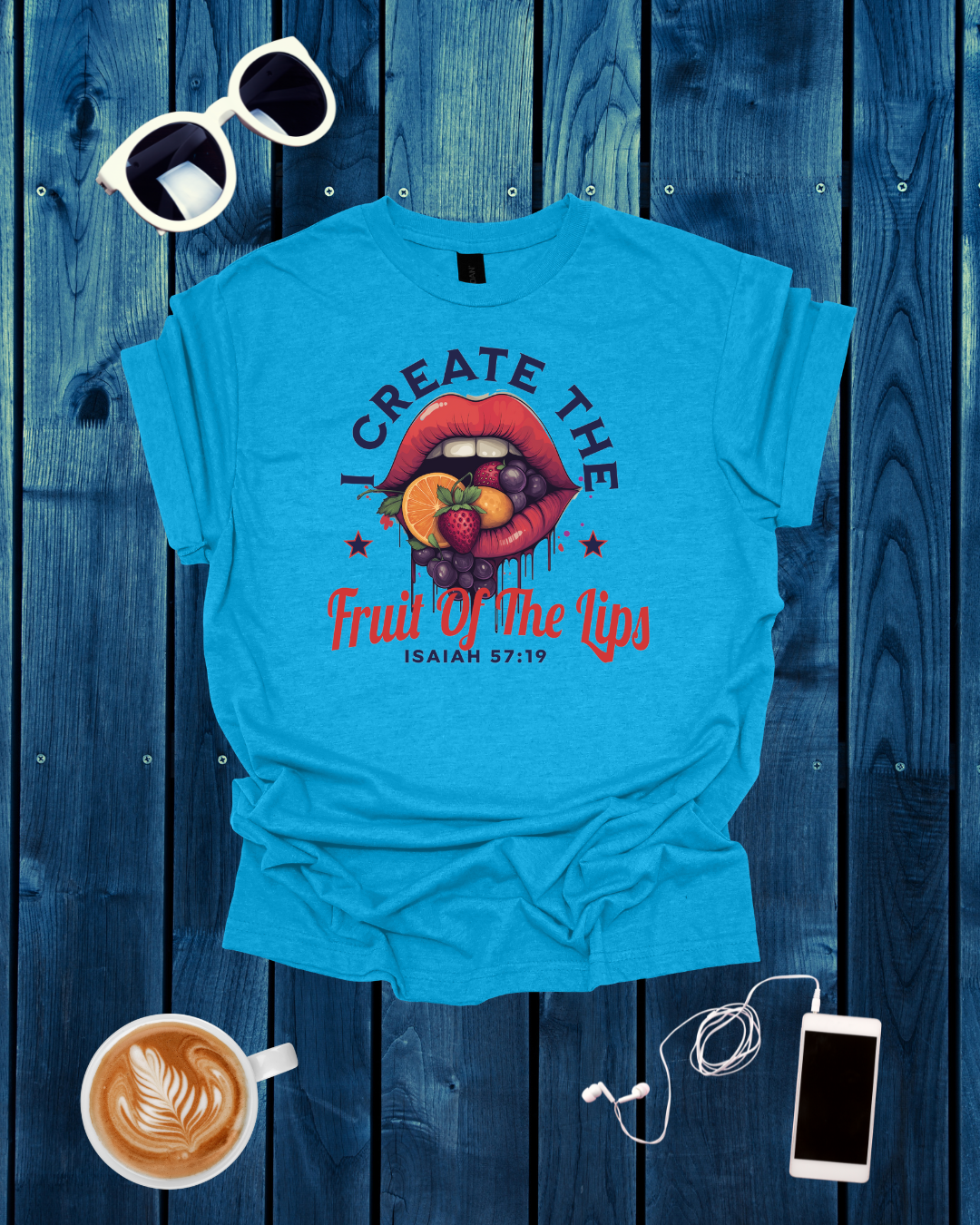 I Create The Fruit Of The Lips Unisex Softstyle T-Shirt - Inspirational Graphic Tee