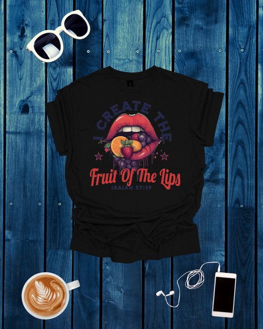 I Create The Fruit Of The Lips Unisex Softstyle T-Shirt - Inspirational Graphic Tee