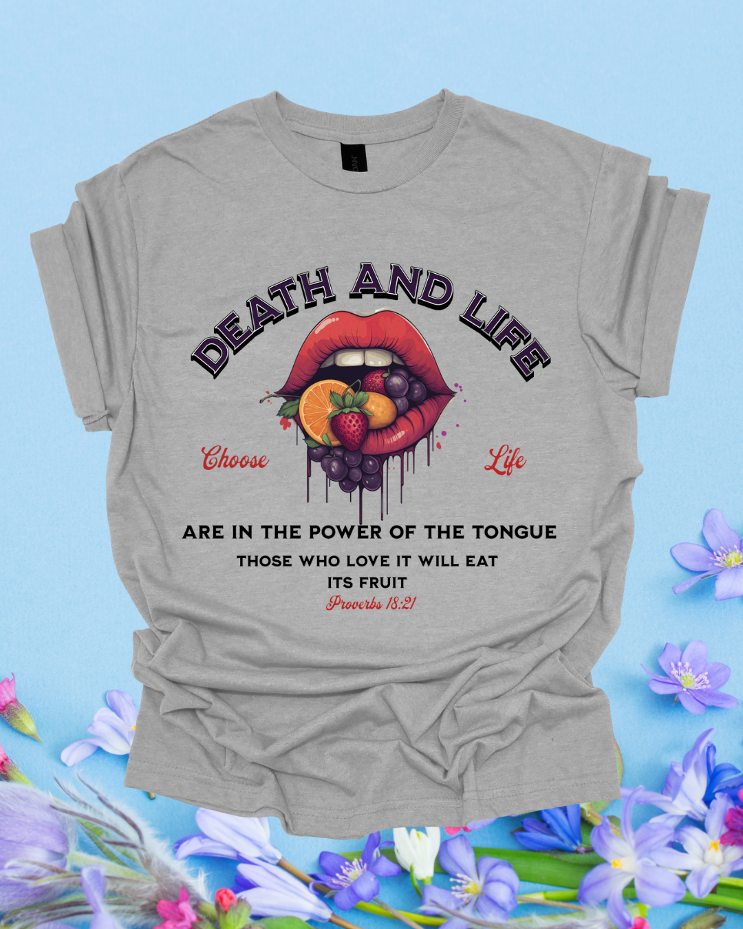 'Death and Life' Unisex Heavy Cotton Tee - Inspirational Graphic T-Shirt for Self-Expression and Motivation