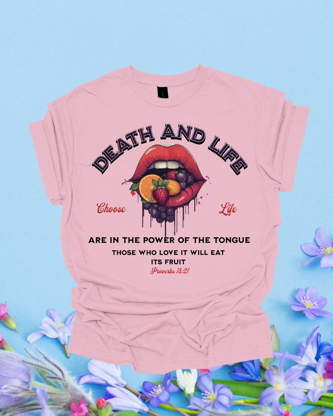 'Death and Life' Unisex Heavy Cotton Tee - Inspirational Graphic T-Shirt for Self-Expression and Motivation