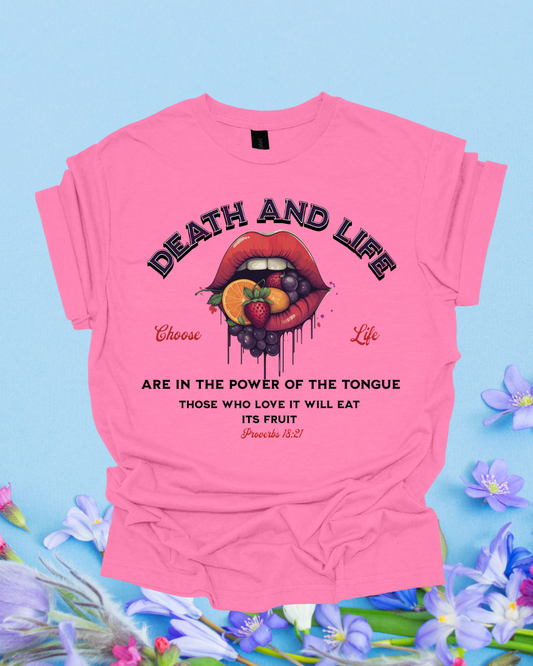 'Death and Life' Unisex Heavy Cotton Tee - Inspirational Graphic T-Shirt for Self-Expression and Motivation