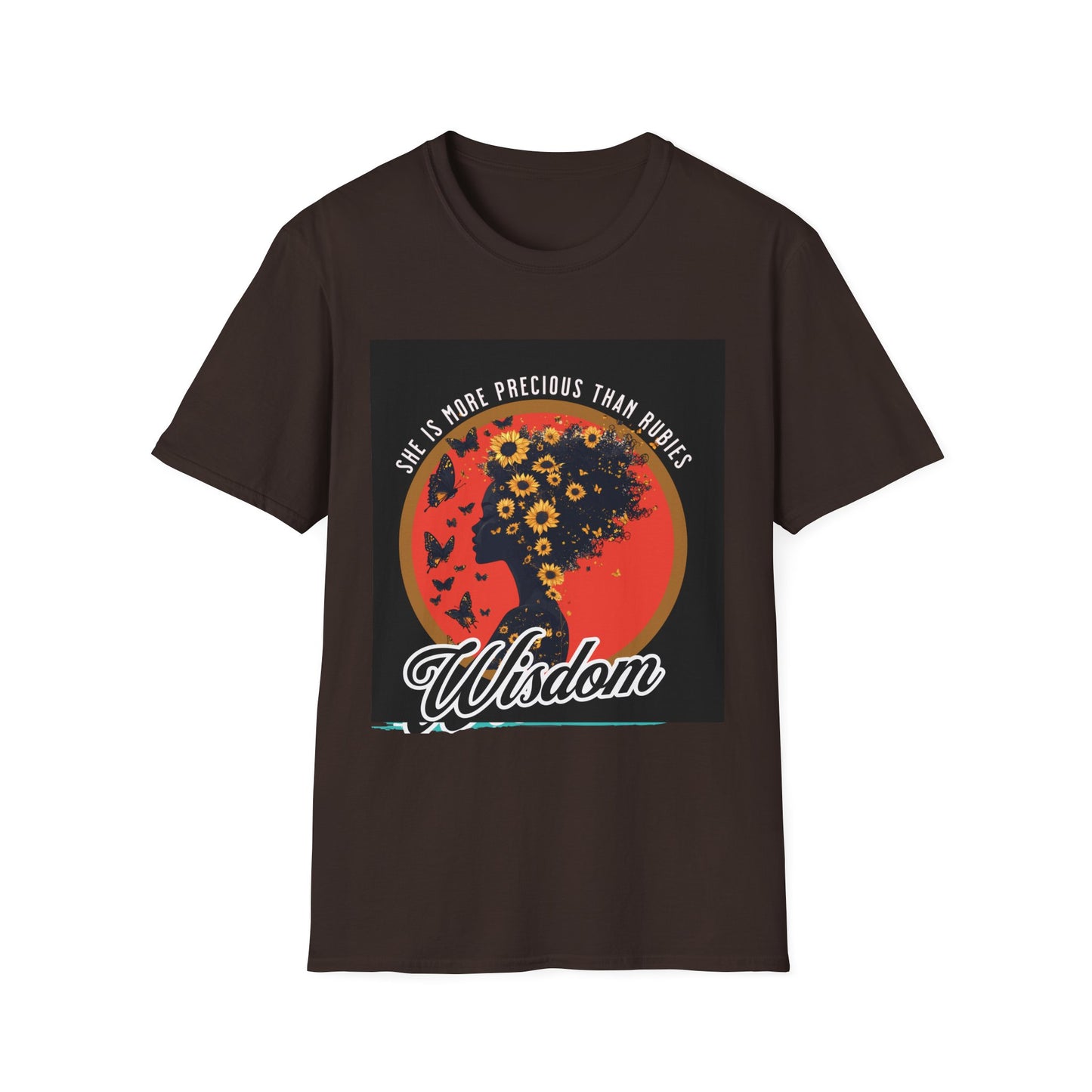 Sunflower Woman Wisdom Bible Verse T-Shirt, Christian Graphic Tee, Faith Gift, Inspirational Shirt, Religious Apparel