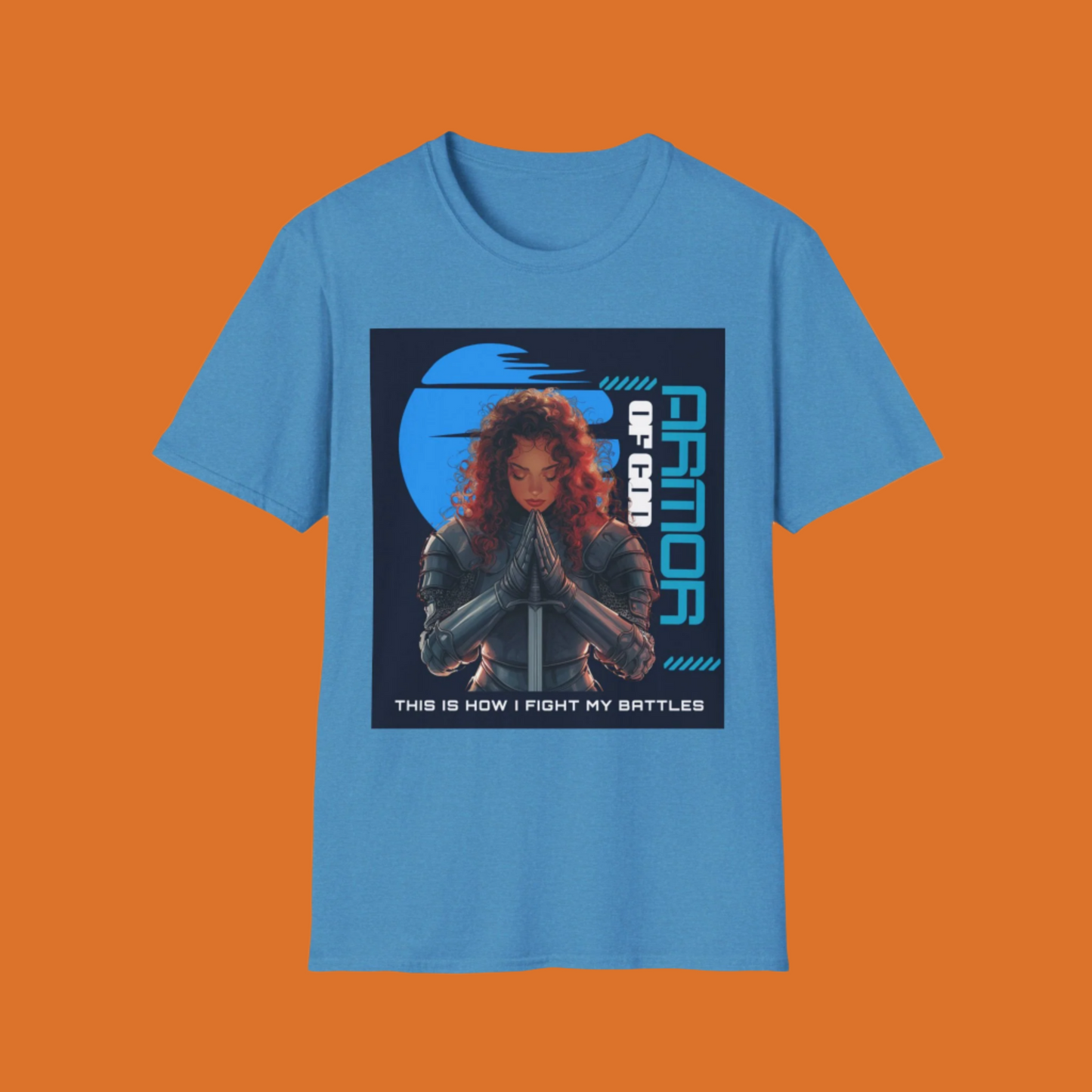 Knight Armor T-Shirt - Praying Woman Design