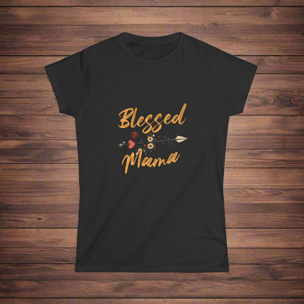 Blessed Mama Women's Softstyle Tee - Perfect Gift for Moms
