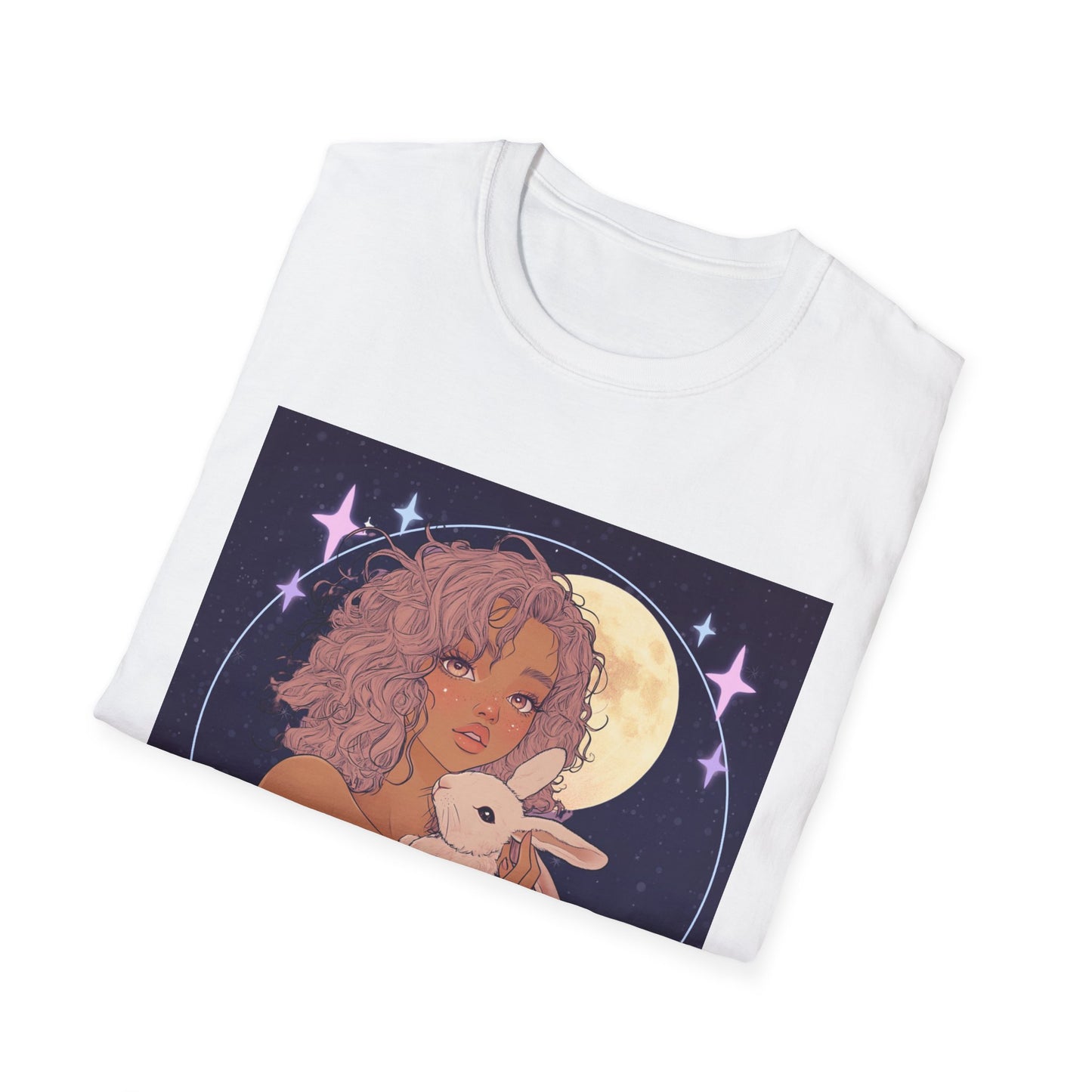 Grace Upon Grace Unisex Softstyle T-Shirt - Cozy Rabbit Illustrative Tee