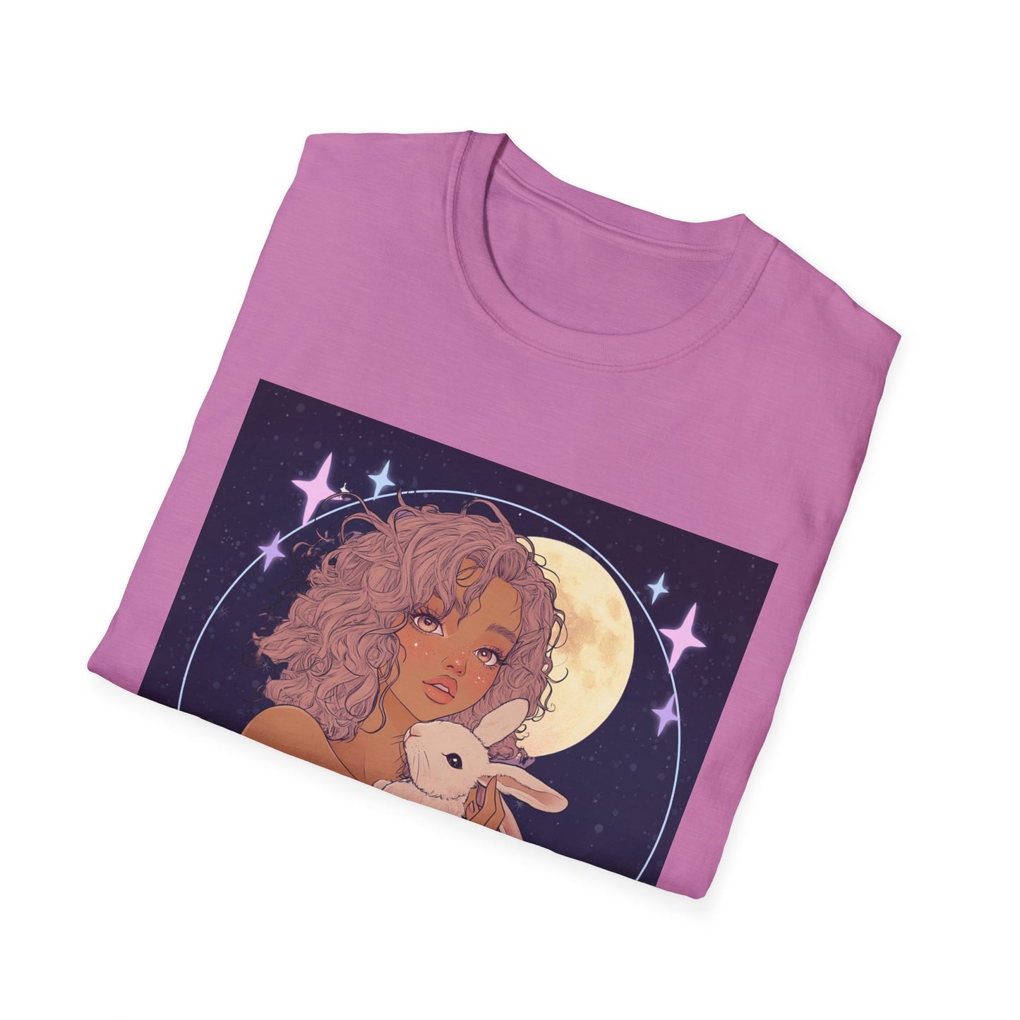 Grace Upon Grace Unisex Softstyle T-Shirt - Cozy Rabbit Illustrative Tee